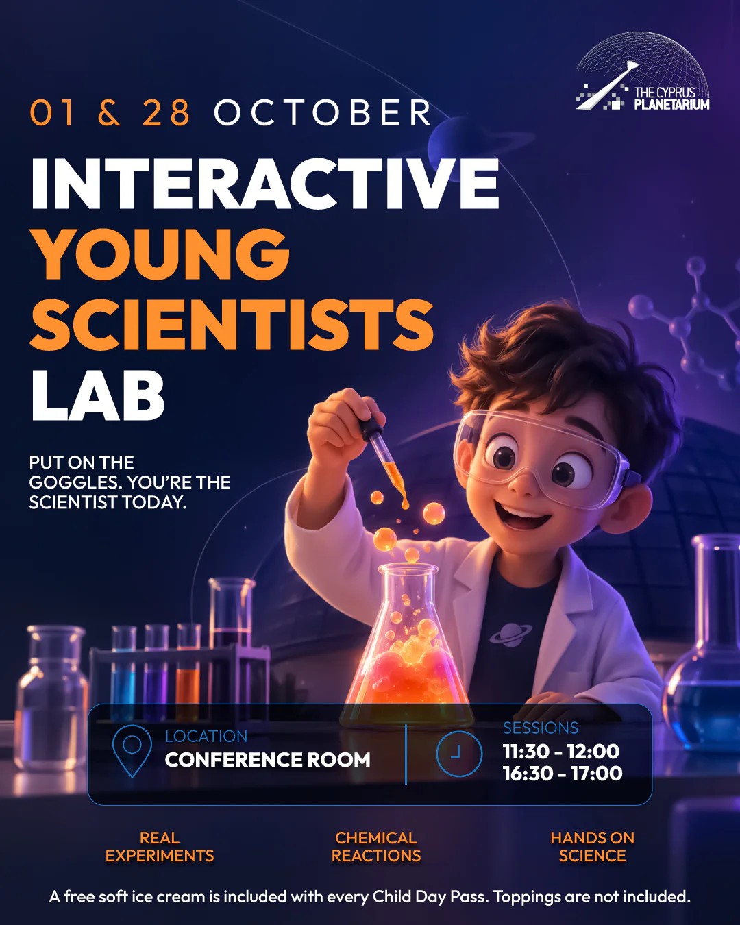 Young Scientists Lab & Glow Lab at the Cyprus Planetarium
