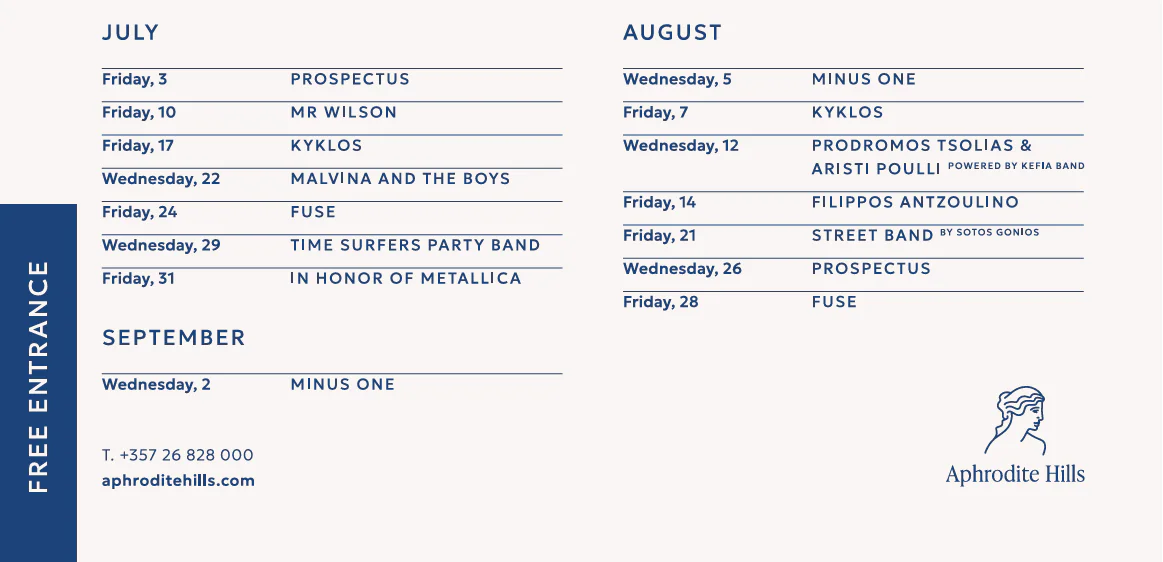 Summer Music Nights at Aphrodite Hills
