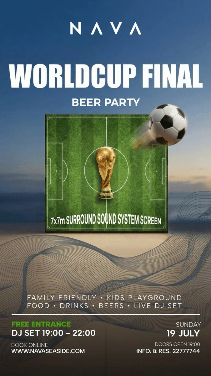World Cup Final Football Celebration at NAVA Seaside