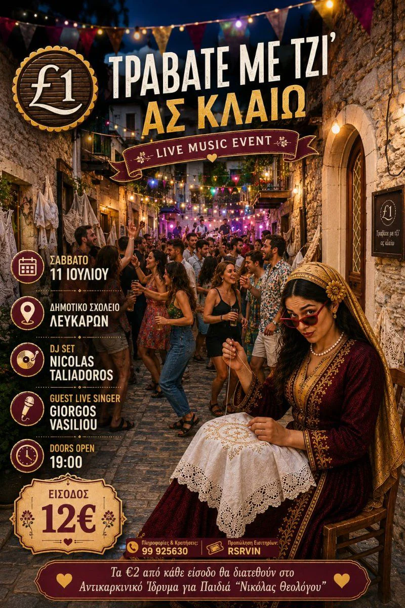 Travate Me Tzi' As Klaio: Вечер кипрской музыки в Лефкаре