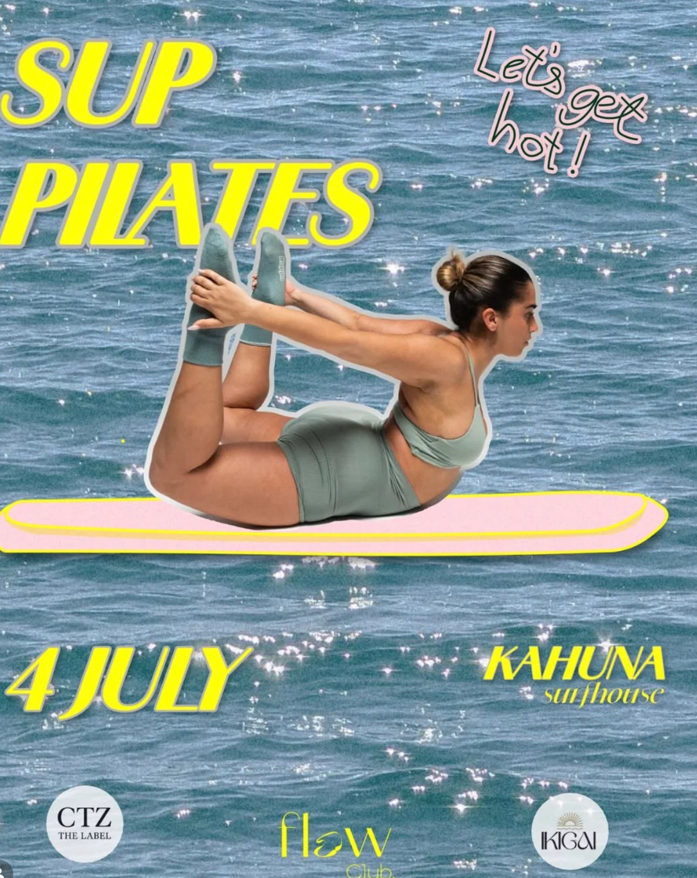 Занятие по SUP-пилатесу на море