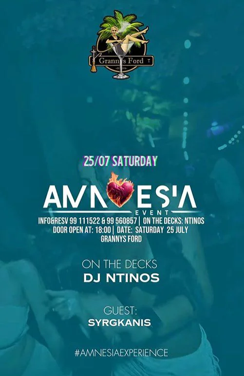 Amnesia Night with DJ Ntinos and Syrgkanis