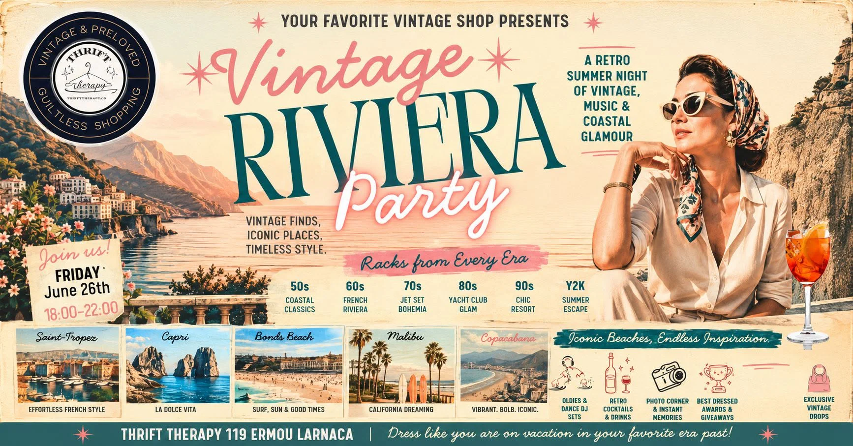 Vintage Riviera Shopping Night