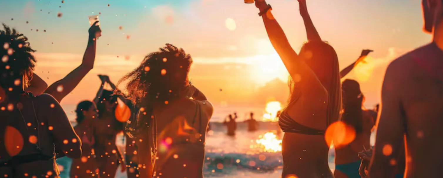 Beach Party with Latin Rhythms