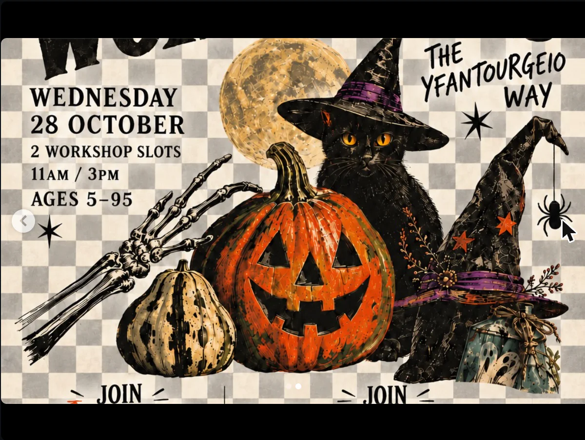Halloween Pop-Up Café and Workshops at Yfantourgeio