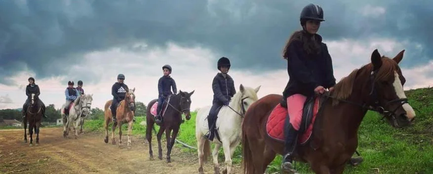 Horseback Riding in the Green Countryside of Lythrodontas