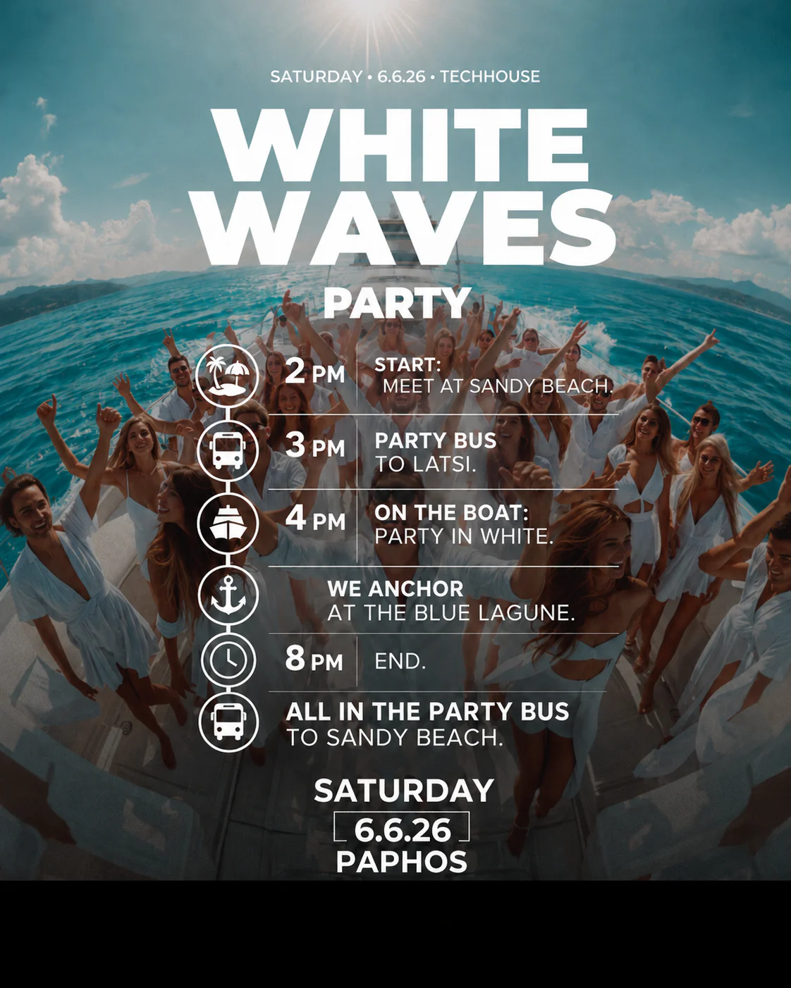 White Waves: All White Boat Party