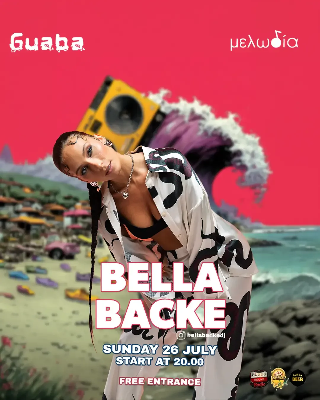 Κυριακάτικο Beach Party της Bella Backe στο Guaba