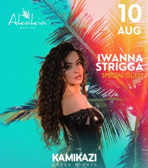 Kamikazi Greek Nights with Iwanna Strigga at Akakia Beach Bar