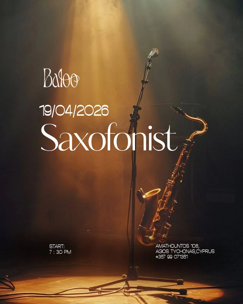 Live Saxophone Serenade at Baloo Restaurant