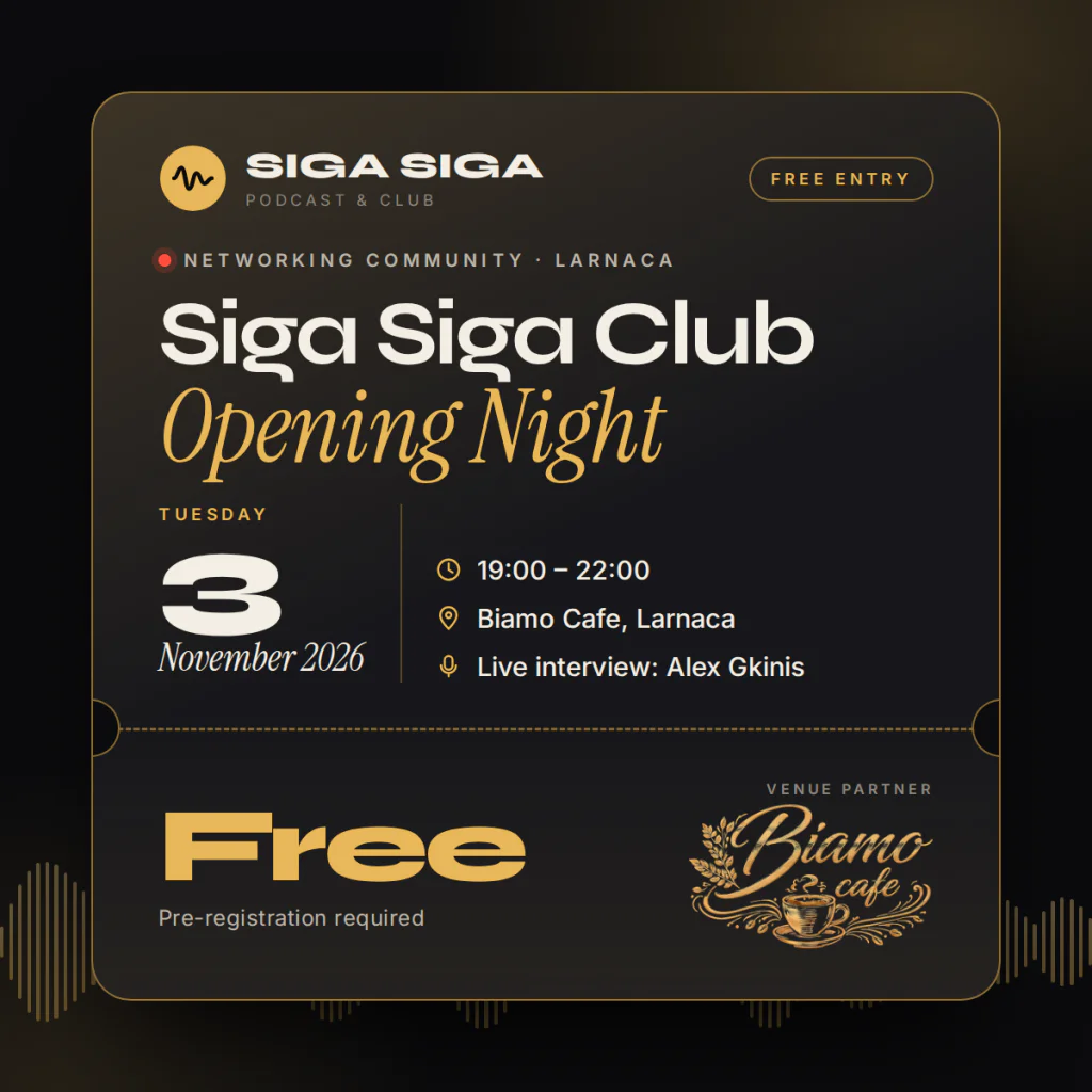 Siga Siga Club: Opening Networking Night in Larnaca