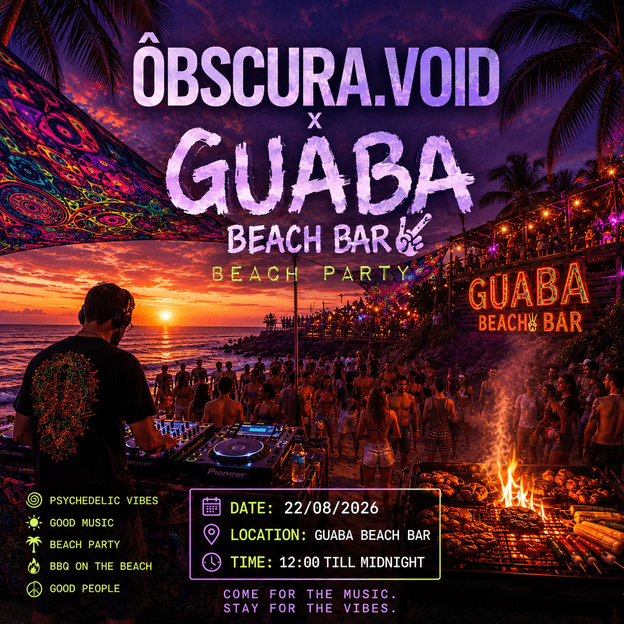 Psytrance Beach Gathering at Guaba