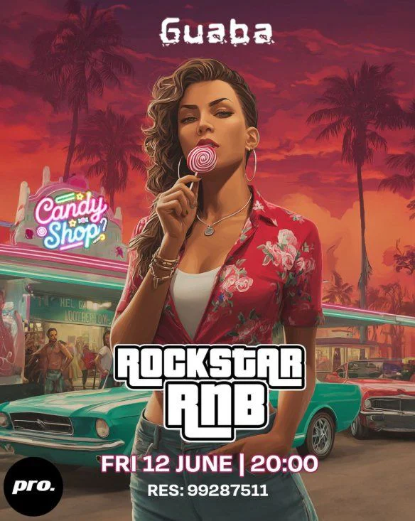 Rockstar RnB: Candy Shop Night στο Guaba Beach Bar