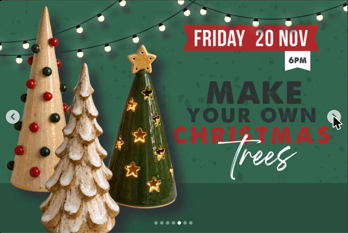 Clay & Wine: Make Your Own Ceramic Christmas Trees