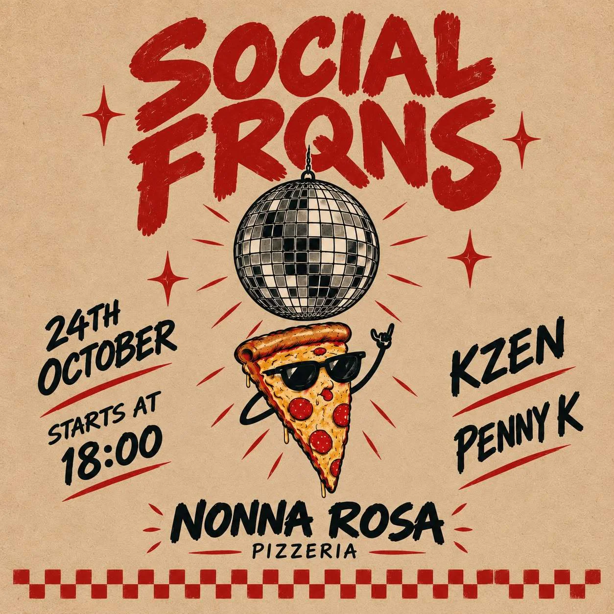 Social FRQNS: A Night of Pizza and Beats