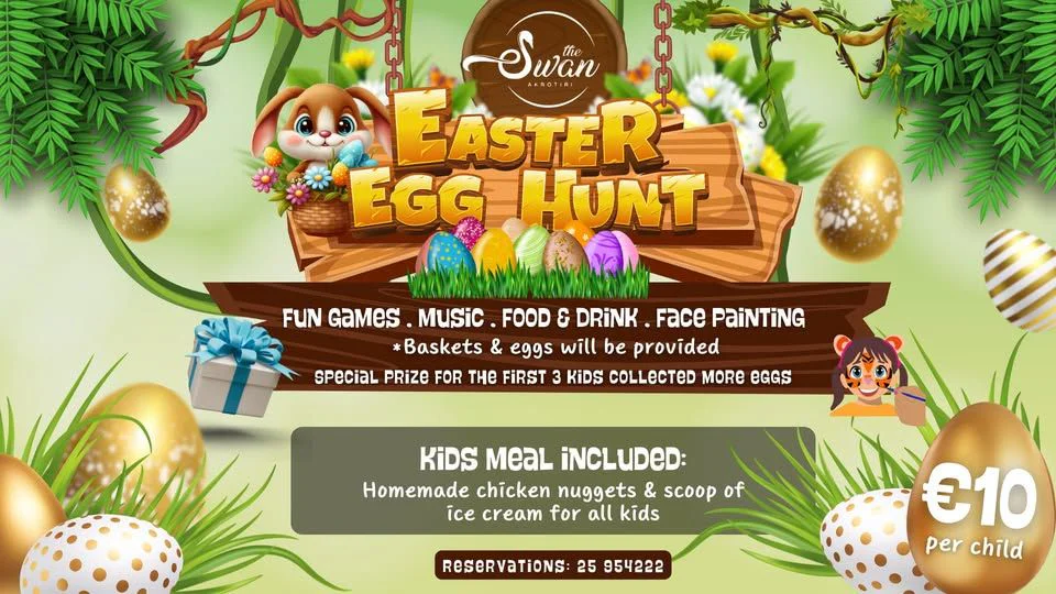 Easter Fun Day: Egg Hunt & Games at The Swan Akrotiri