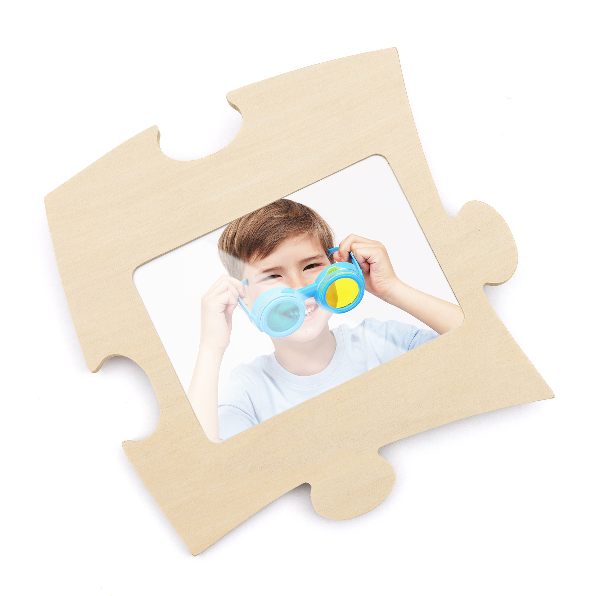 Holzbilderrahmen Puzzle-Optik