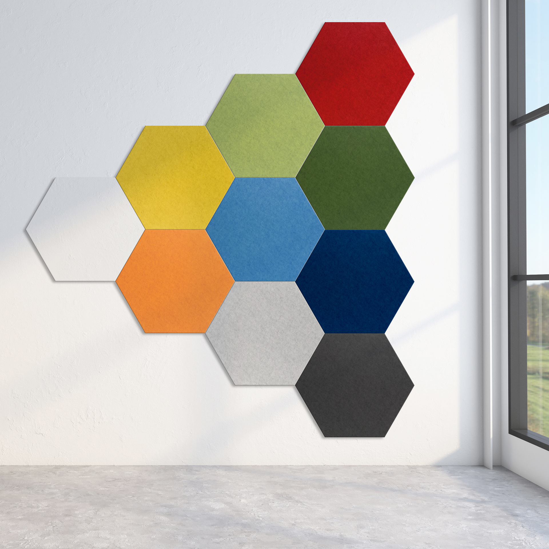 Peaces Schallschutz Waben, Grün