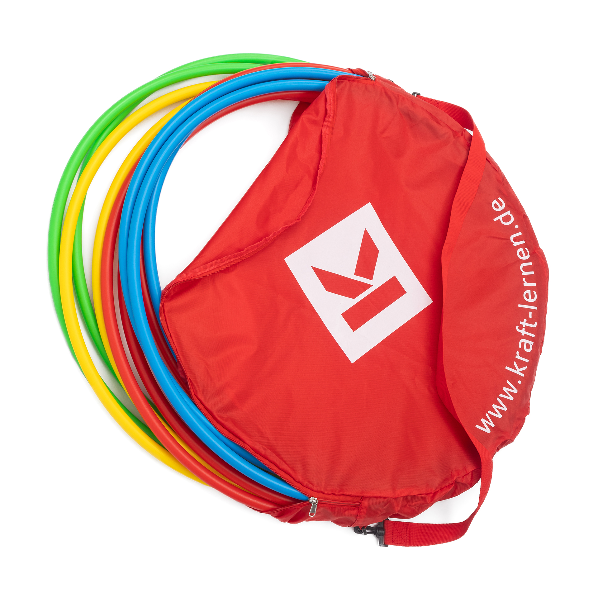 Hula Hoop Reifen, 70 cm, 10er Set, mit Tasche