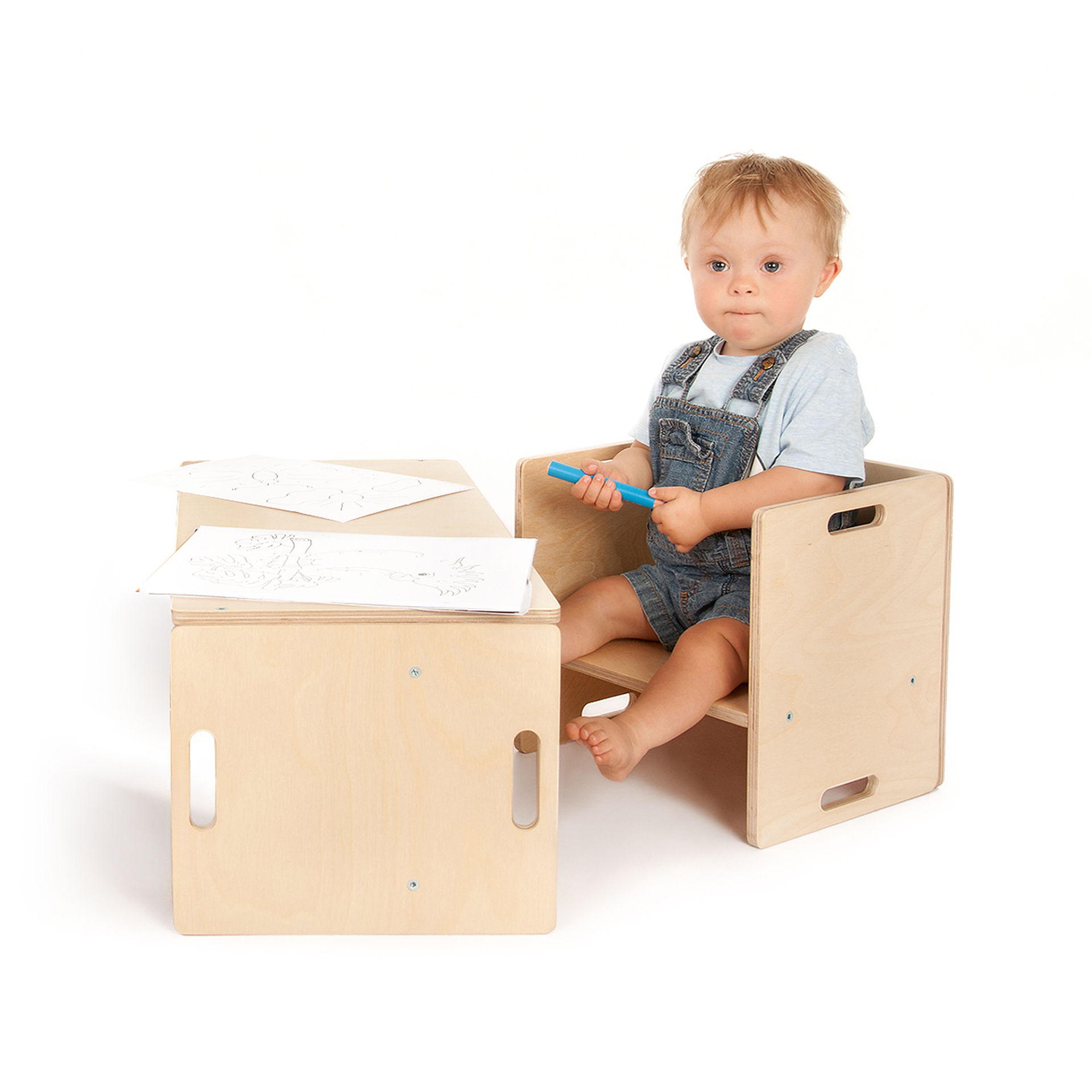 Wendehocker aus Holz, Krippe