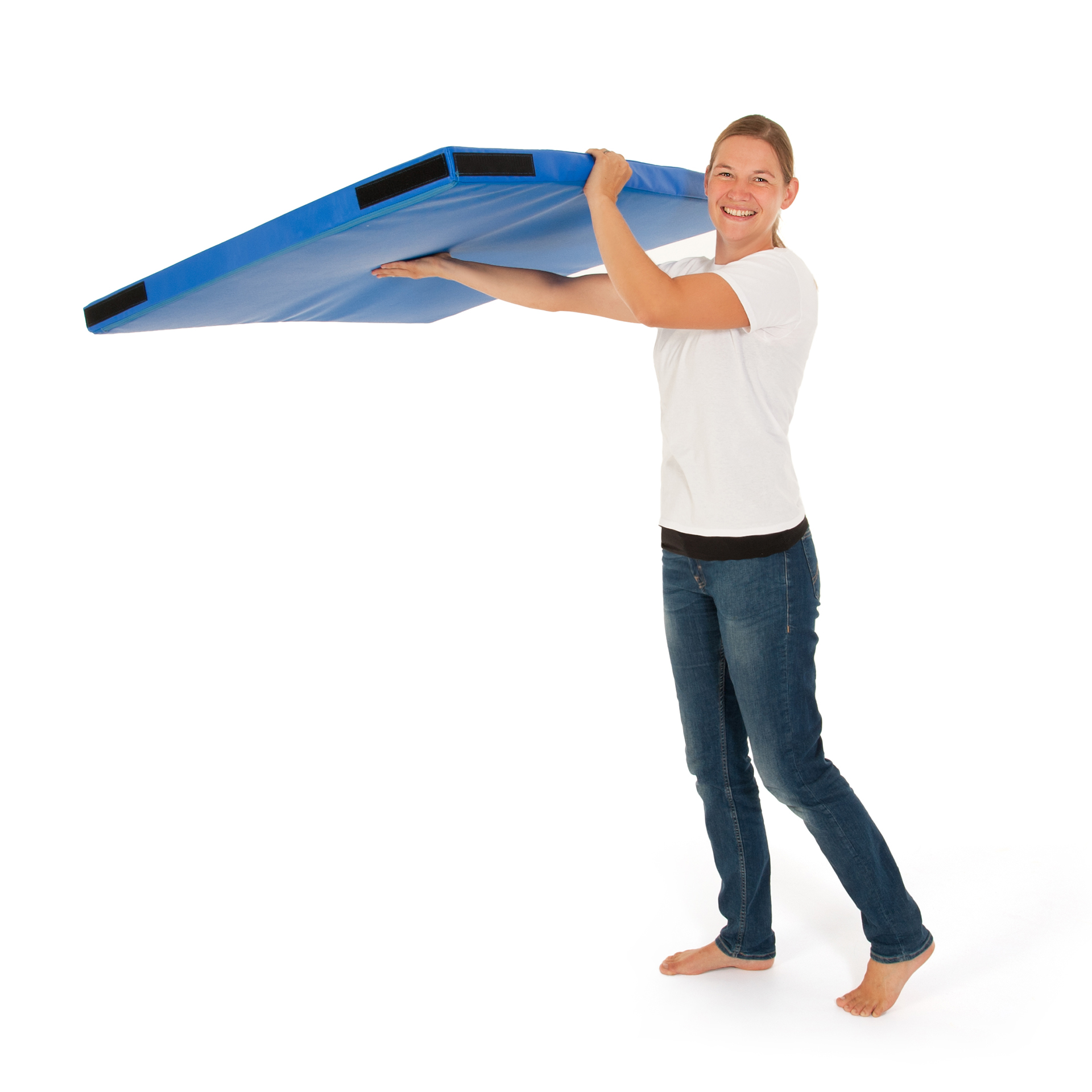 Fallschutzmatte ultraleicht, 100x100x6cm, Blau