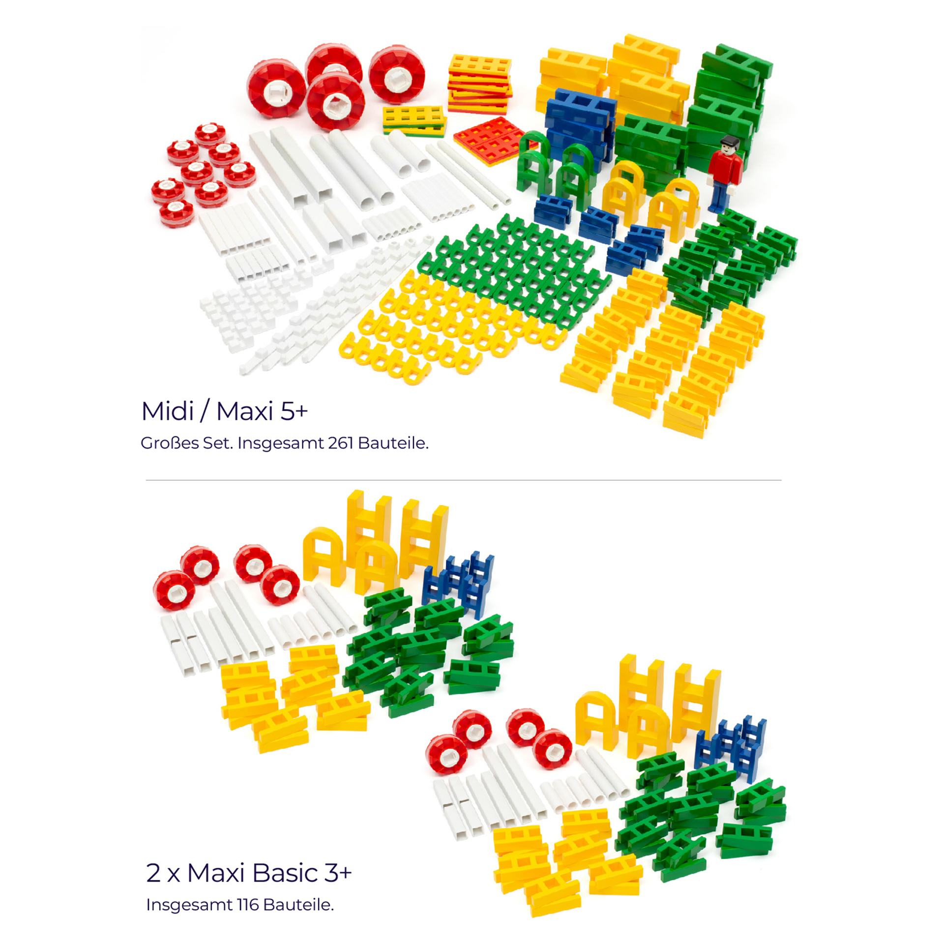 K-TEC 3+ Starter Set, 377er Set, inkl. Baupläne und Sortierboxen