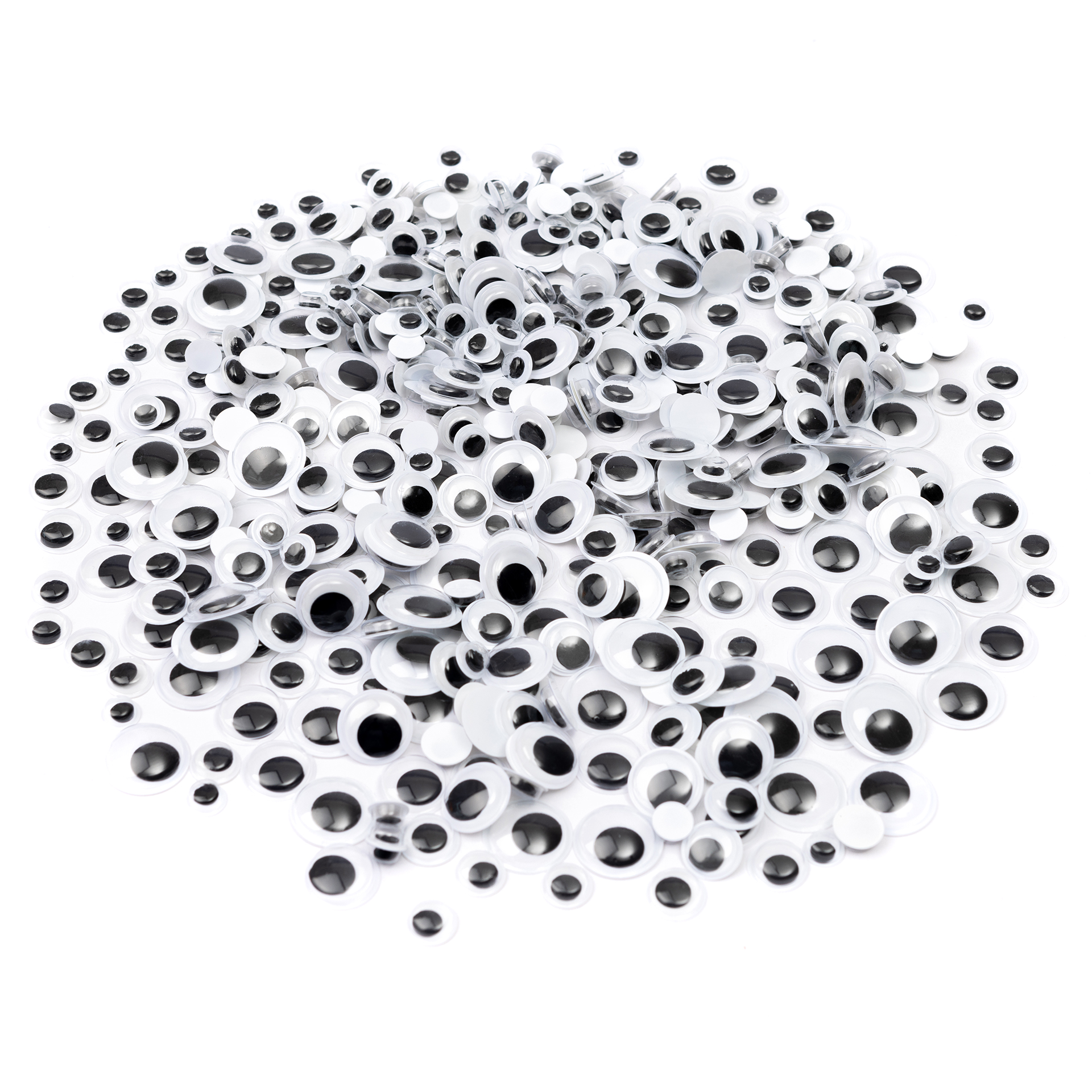 Wackelaugen M, 5 Größen, 500 Stück