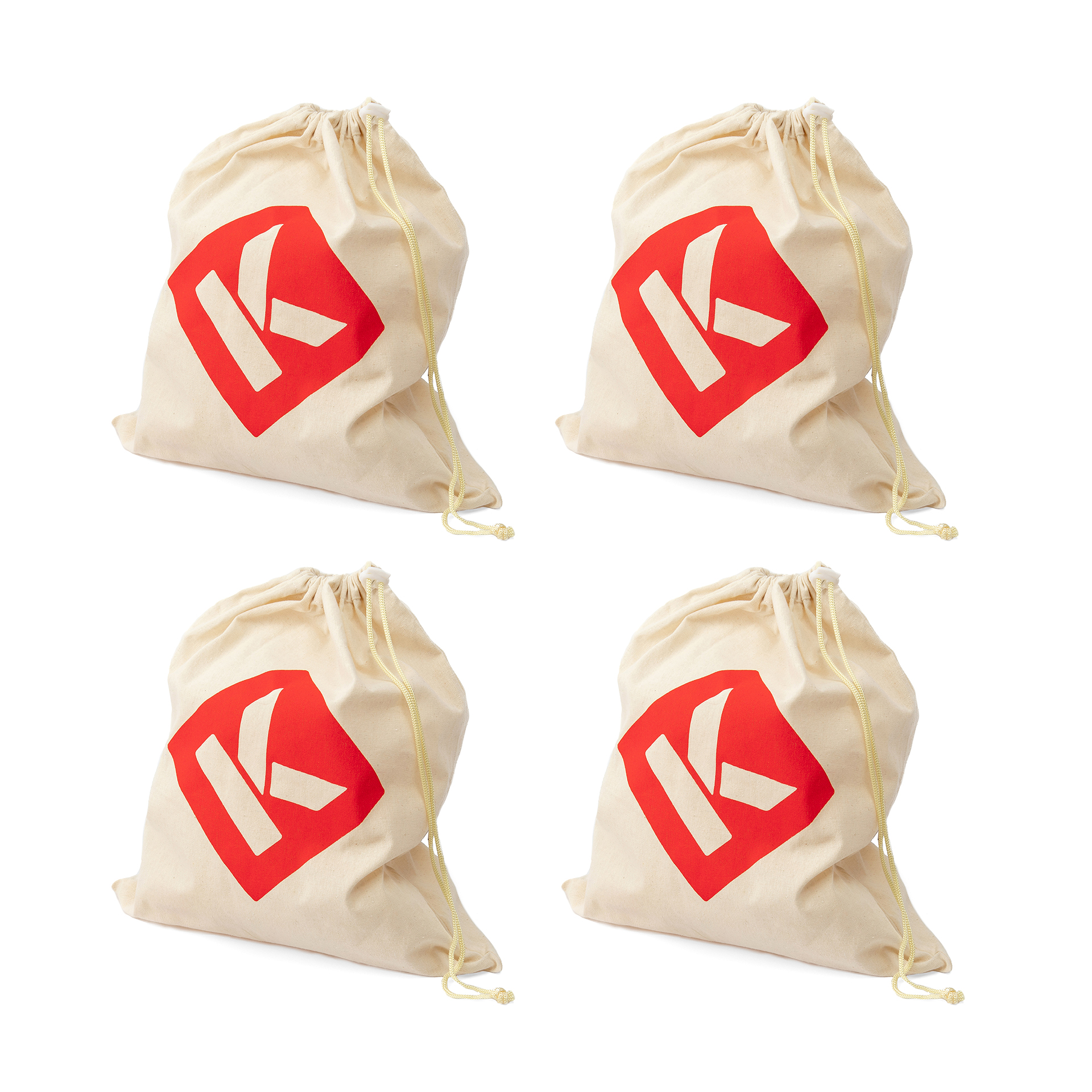 Baumwollbeutel groß, 4er Set