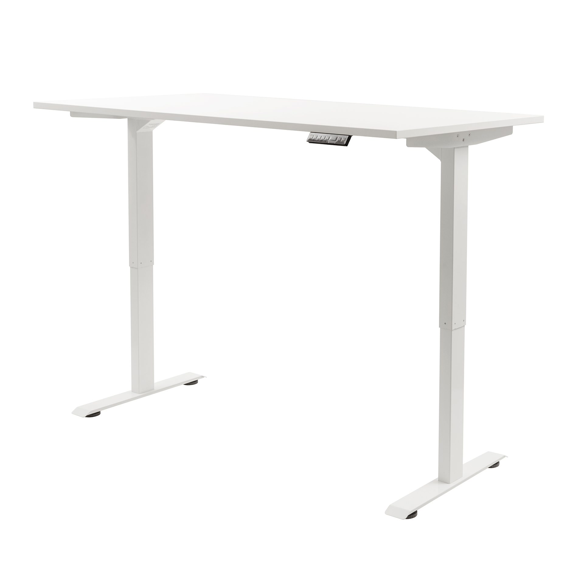 Elektrisch höhenverstellbarer Tisch, 139x80, weiß/weiß