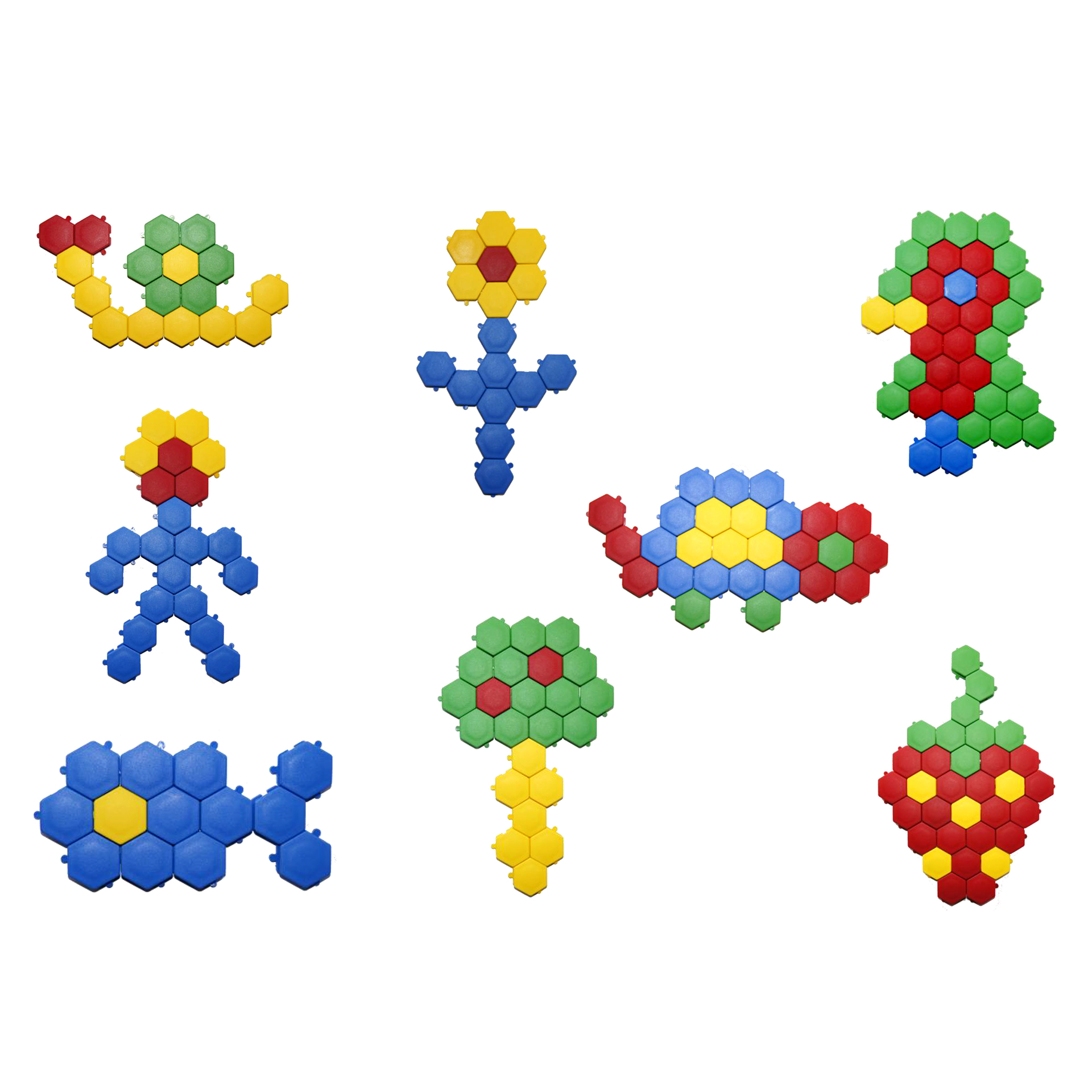 Hexagon, 200er Set, im Korb