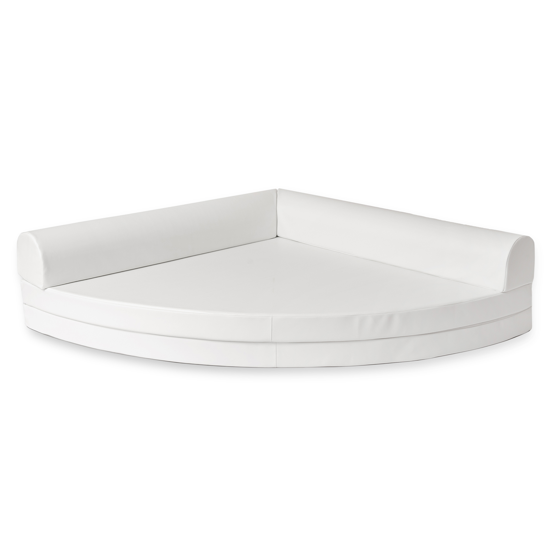 Klappviertelkreis 140x140x20, weiß