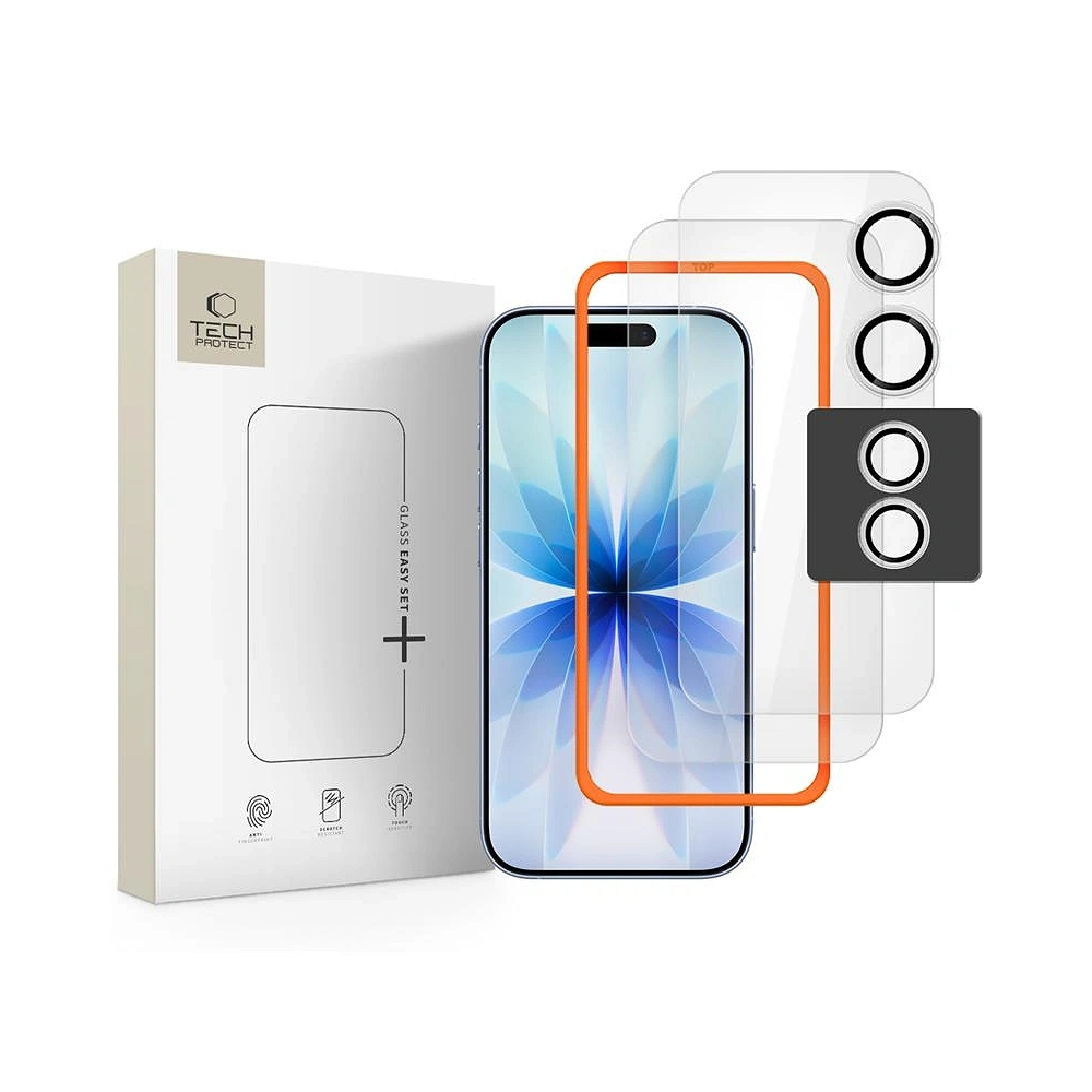 Tech-protect Easy Set+ 3-Pack- Apple iPhone 17 Clear - LABMOBILE