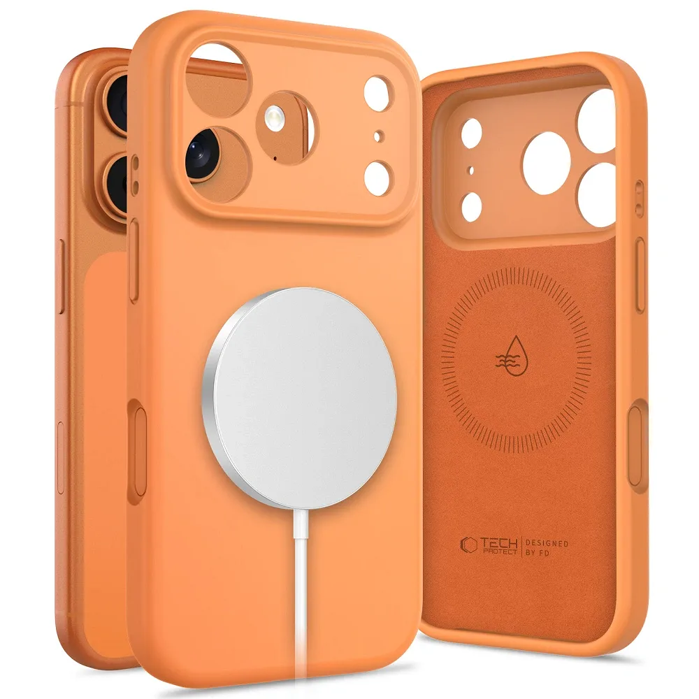 Tech-Protect Θήκη Silicone MagSafe iPhone 17 Pro Cosmic Orange