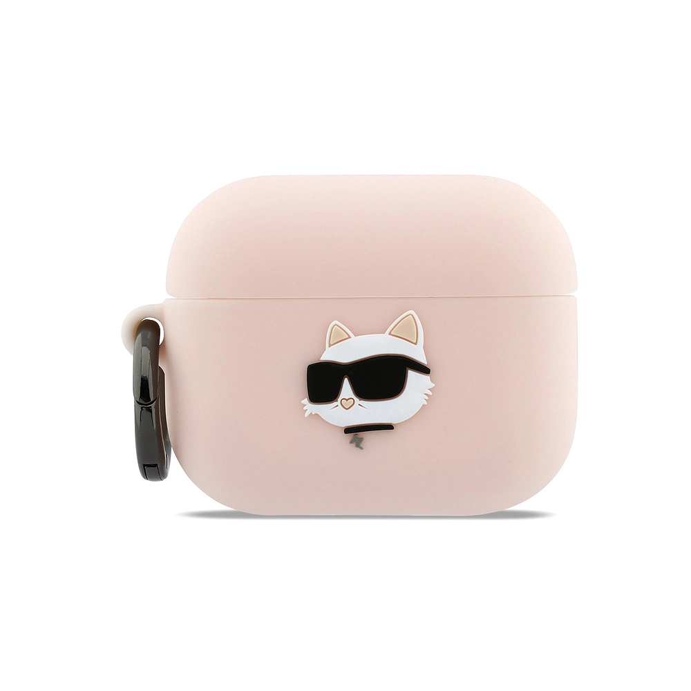 Karl Lagerfeld Θήκη 3D Logo NFT Choupette Head Silicone AirPods Pro 3 Pink