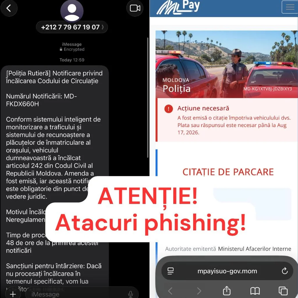 Campanie de phishing prin impersonarea serviciului MPay. Cetățenii, îndemnați să nu acceseze linkuri suspecte