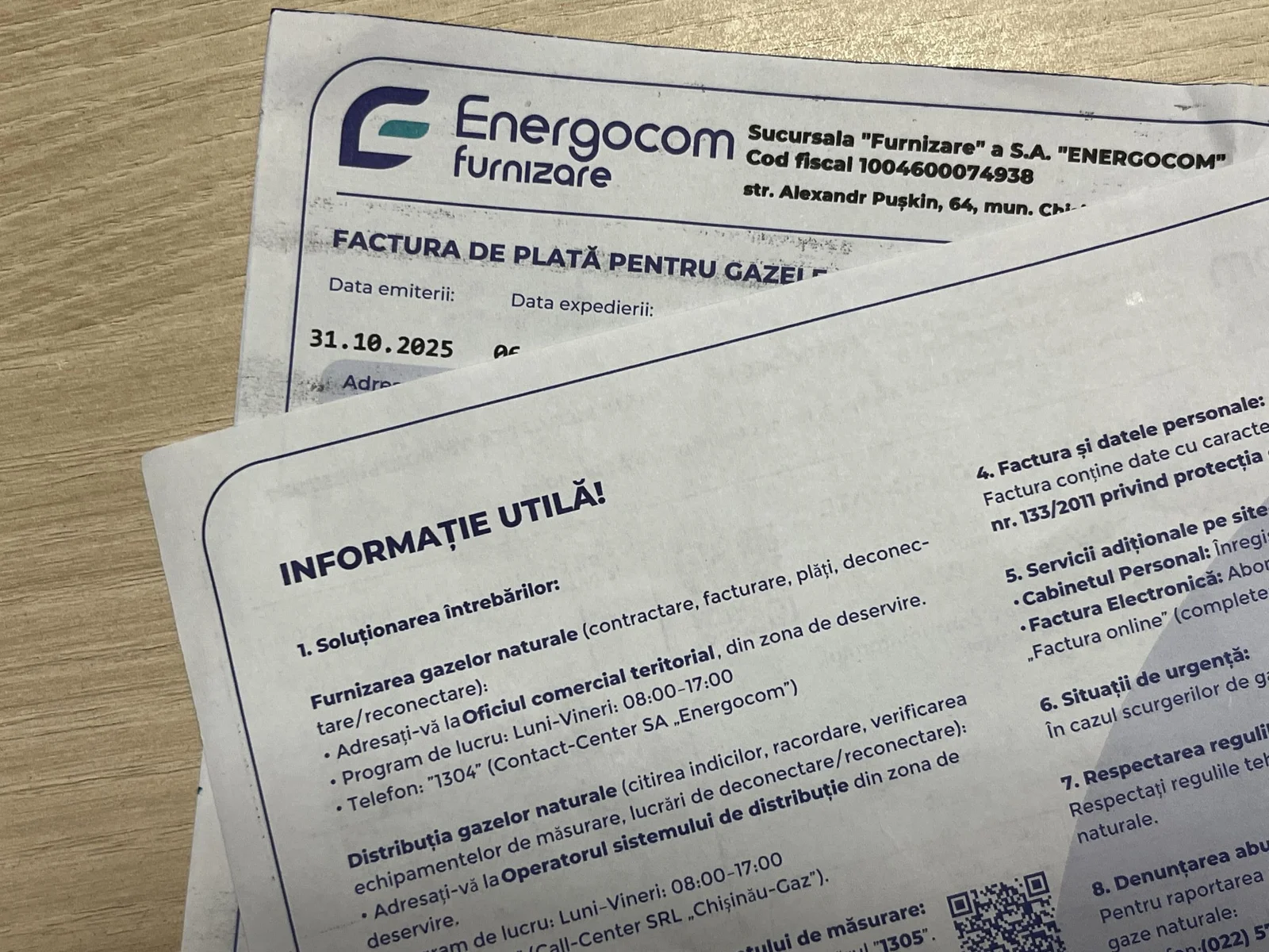 Diferențe între indicii contoarelor și datele din facturi, semnalate de mii de consumatori. Energocom, cu explicații