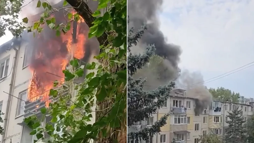 Incendiu într-un bloc din Bălți. Trei persoane au fost evacuate, iar un bărbat a suferit arsuri