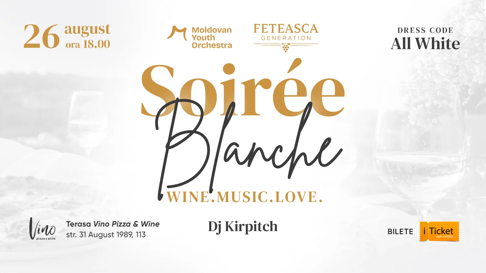 Cinci vinării din Feteasca Generation își dau întâlnire la Soirée Blanche