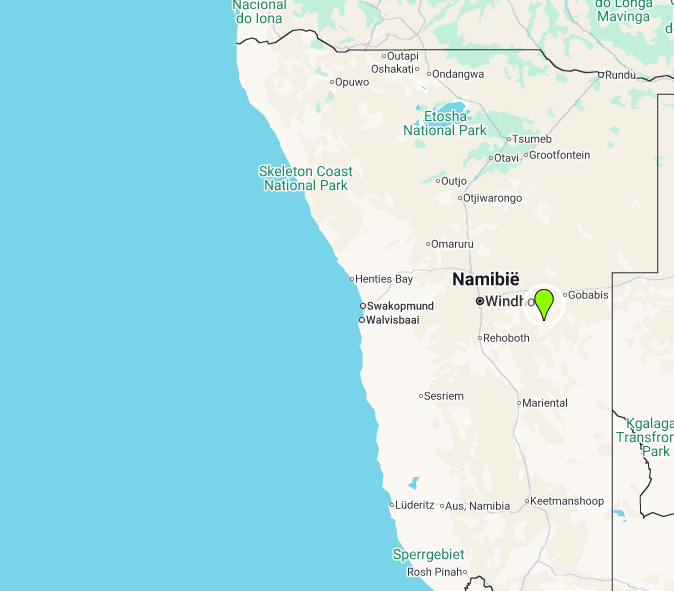landkaart van namibie