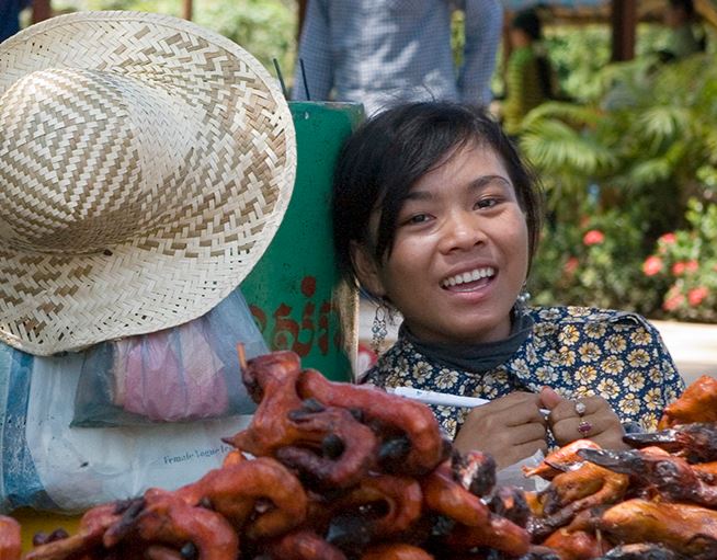 Eetstalletjes in Cambodja