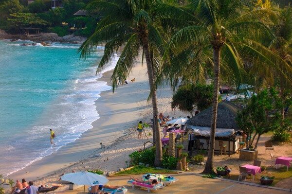 Strand Ko Samui zon in Thailand