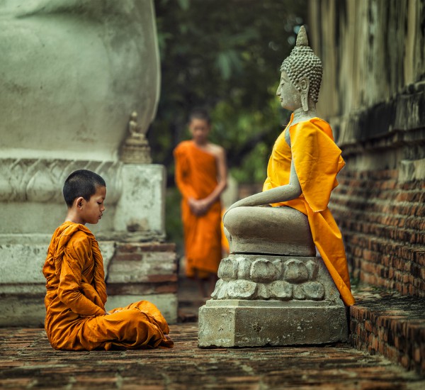 Azië familie in Laos