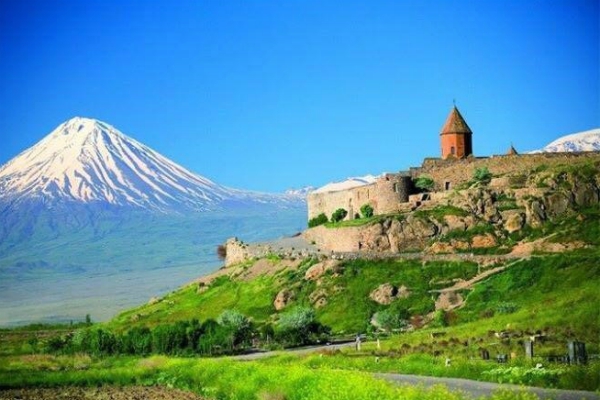 Ararat berg in Jerevan, Georgië