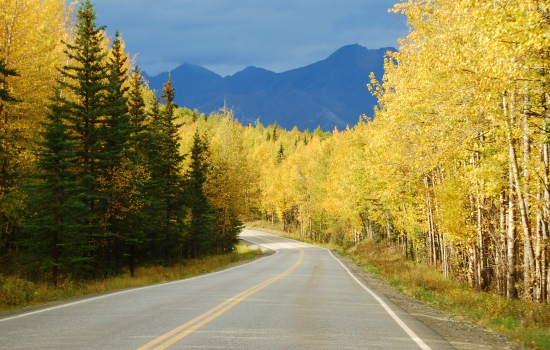 Roadtrip in Glenn Highway, Alaska