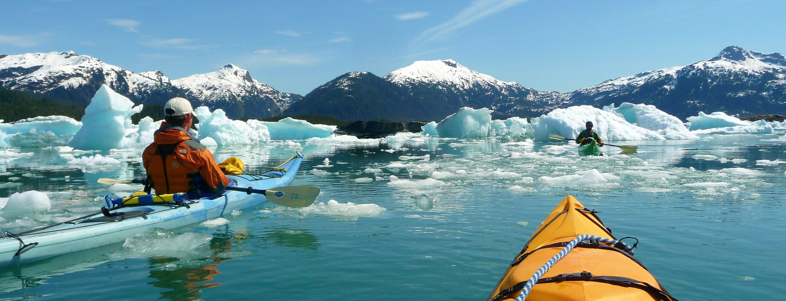 Kajaken gletsjer in Alaska