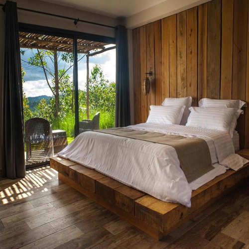Tweepersoonskamer in Andasibe Lodge in Madagaskar