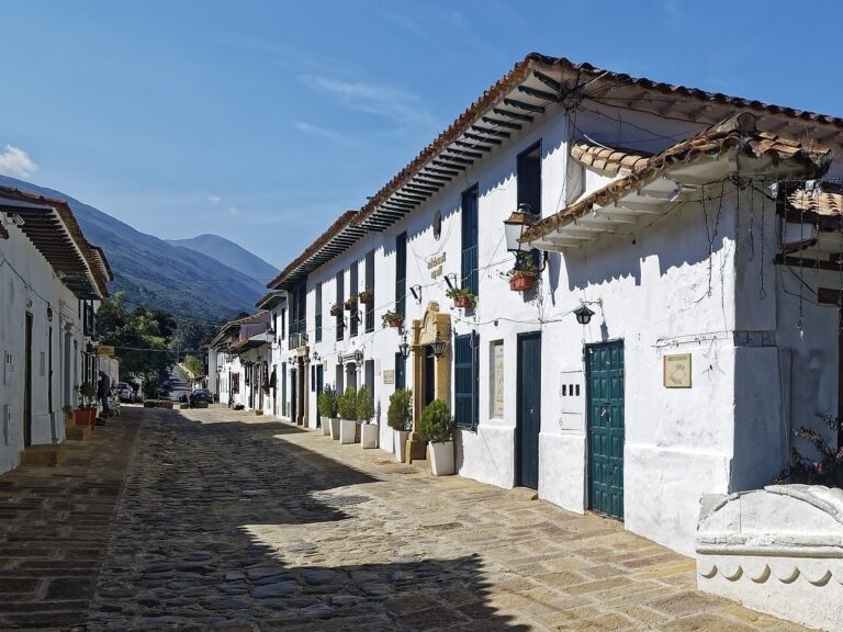 Colombia Villa de Leyvra straatje met witte huizen