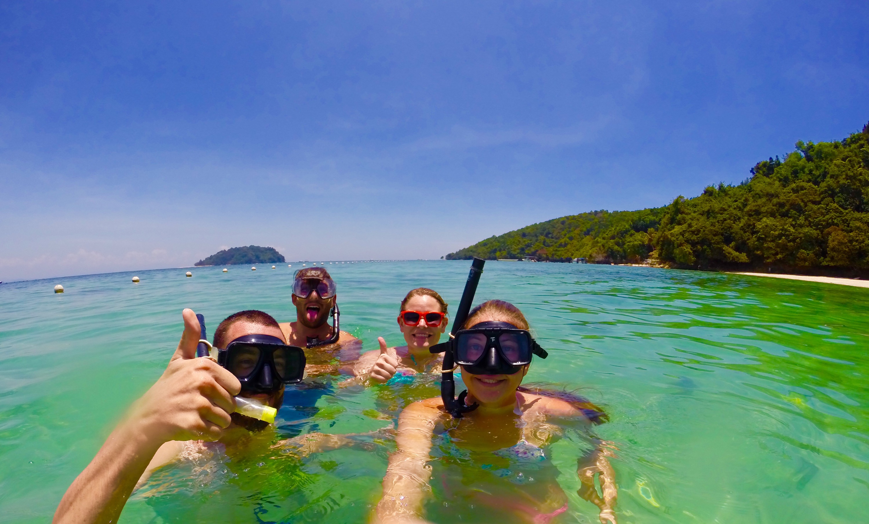Snorkelen eiland in Kota Kinabalu, Borneo