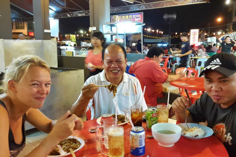 Markt in Kuching, Borneo