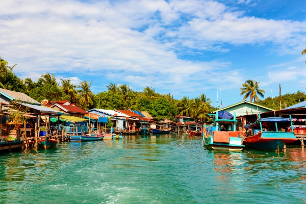 Sfeerbeeld uit Tonle Sap, Cambodja